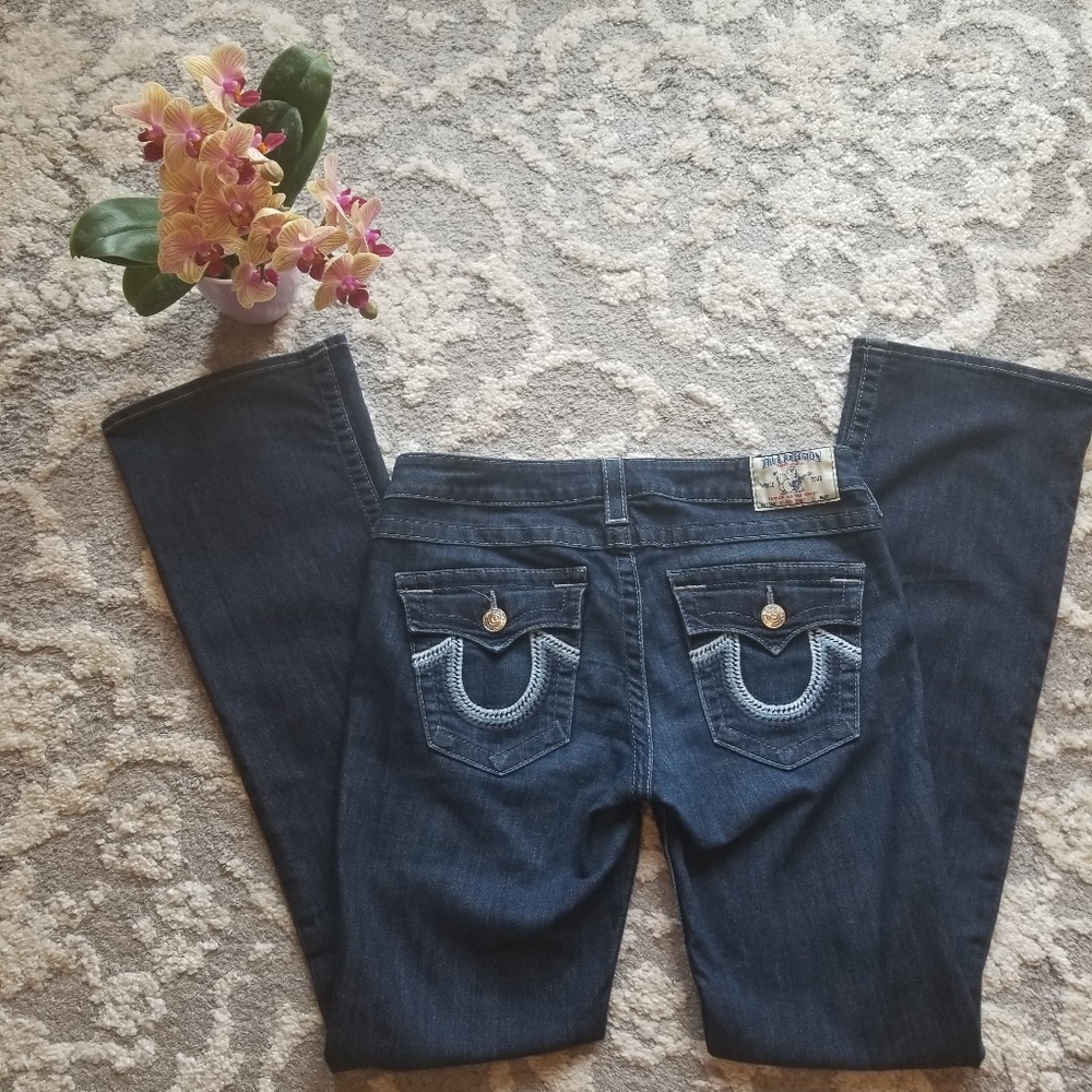 True Religion Boot Cut Embroidered Jeans Size 29